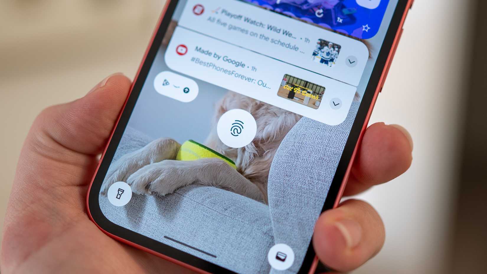 Fingerprint sensor active on the Google Pixel 9a
