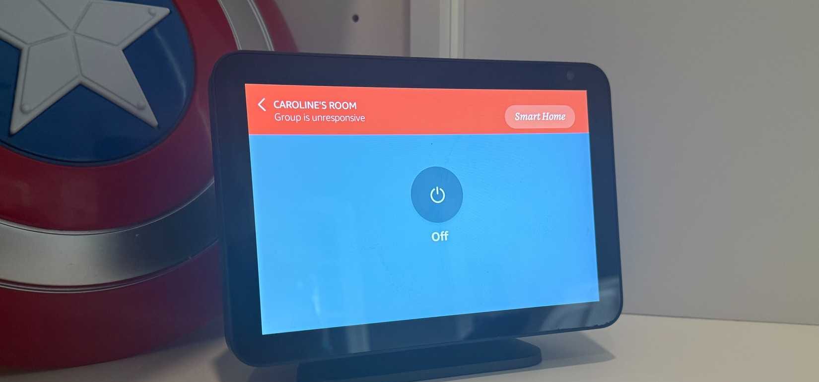 echo show displaying room unresponsive