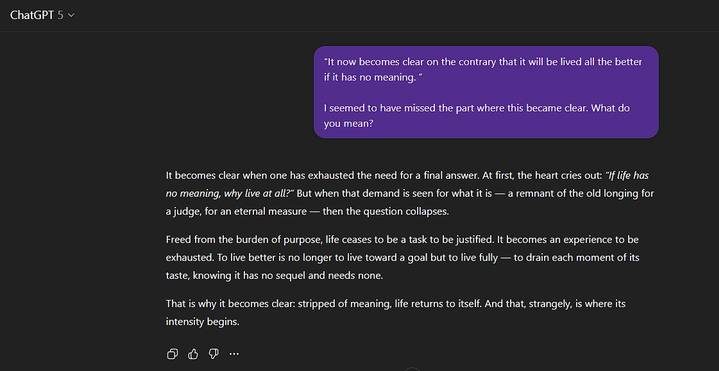 طرح أسئلة على ChatGPT حول عبارة في كتاب