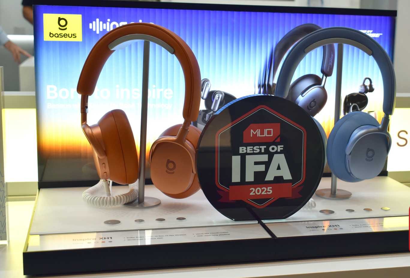 baseus inspire xh1 headphones with ifa 2025 award new colours.