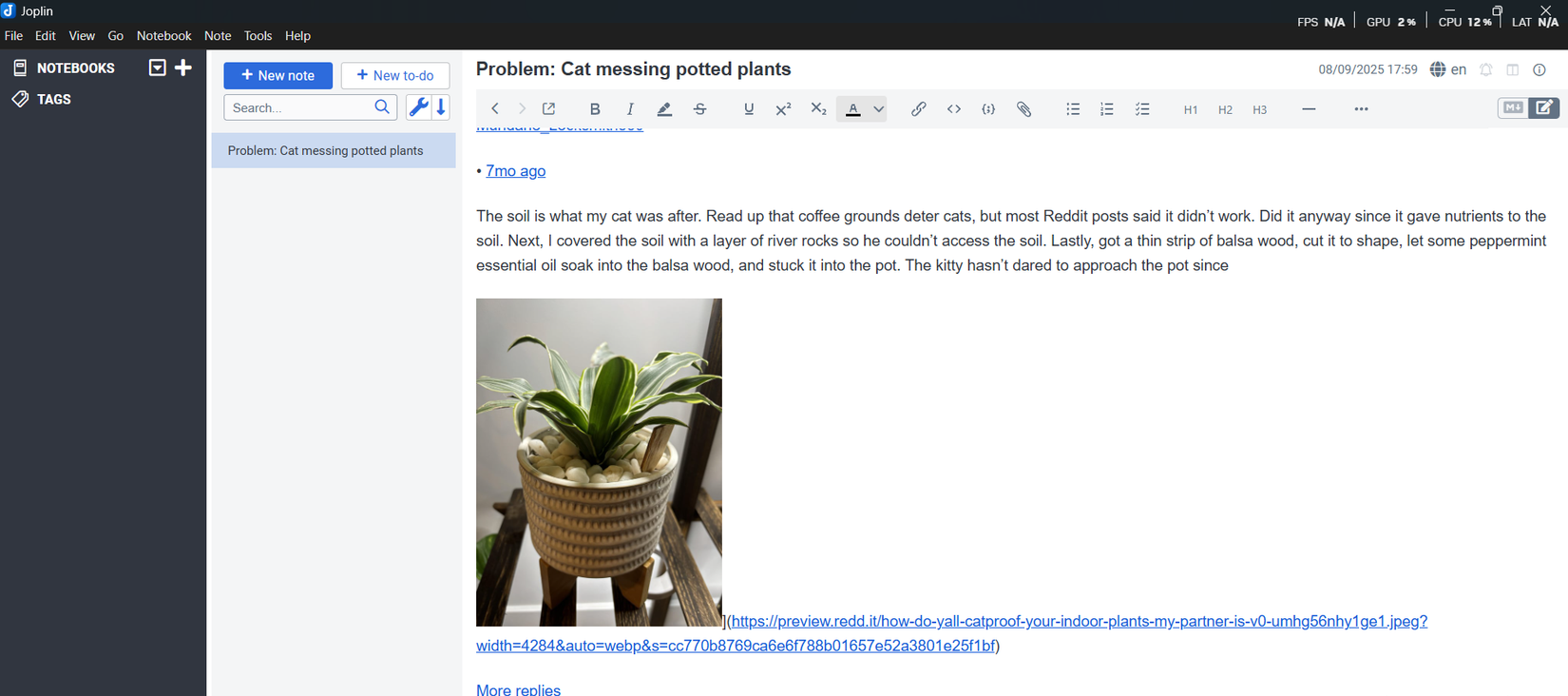 قصاصات ويب نظيفة مع Joplin