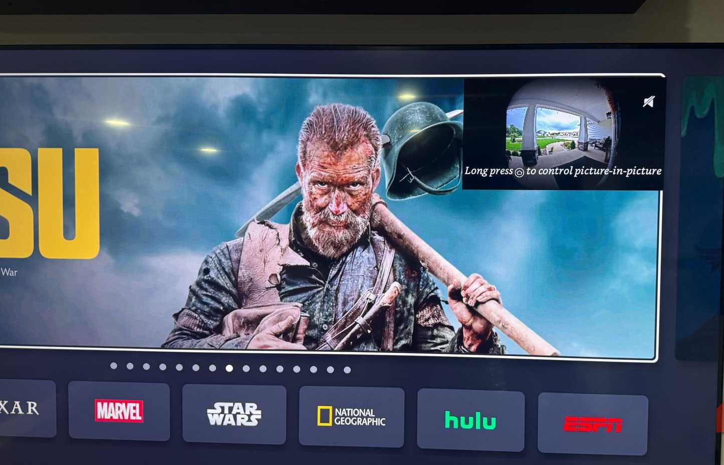 Fire TV showing picture-in-picture Ring doorbell feed