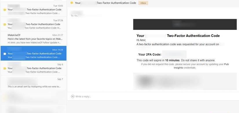 Inbox cluttered with 2FA codes