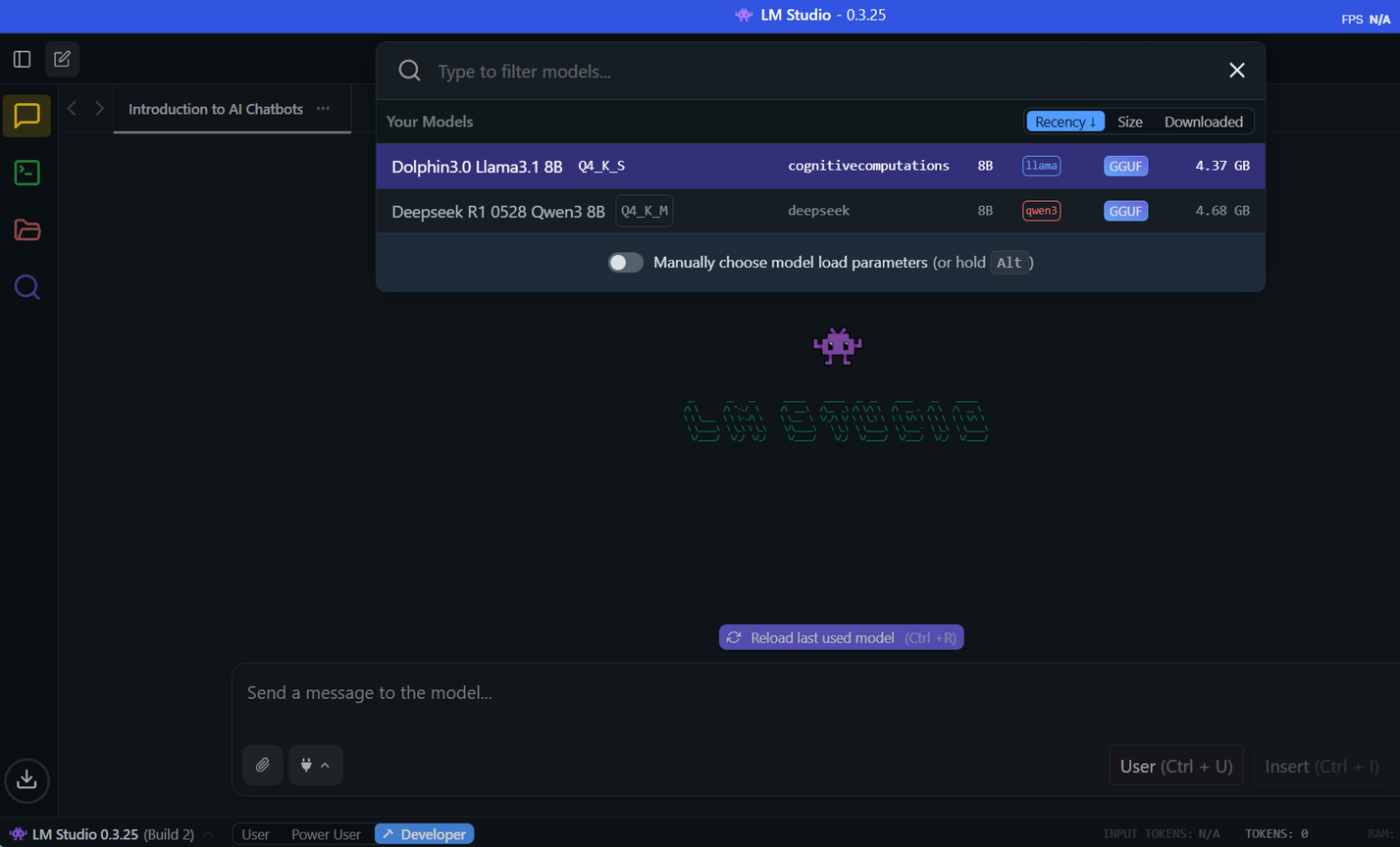 تحميل Dolphin3 في LM Studio