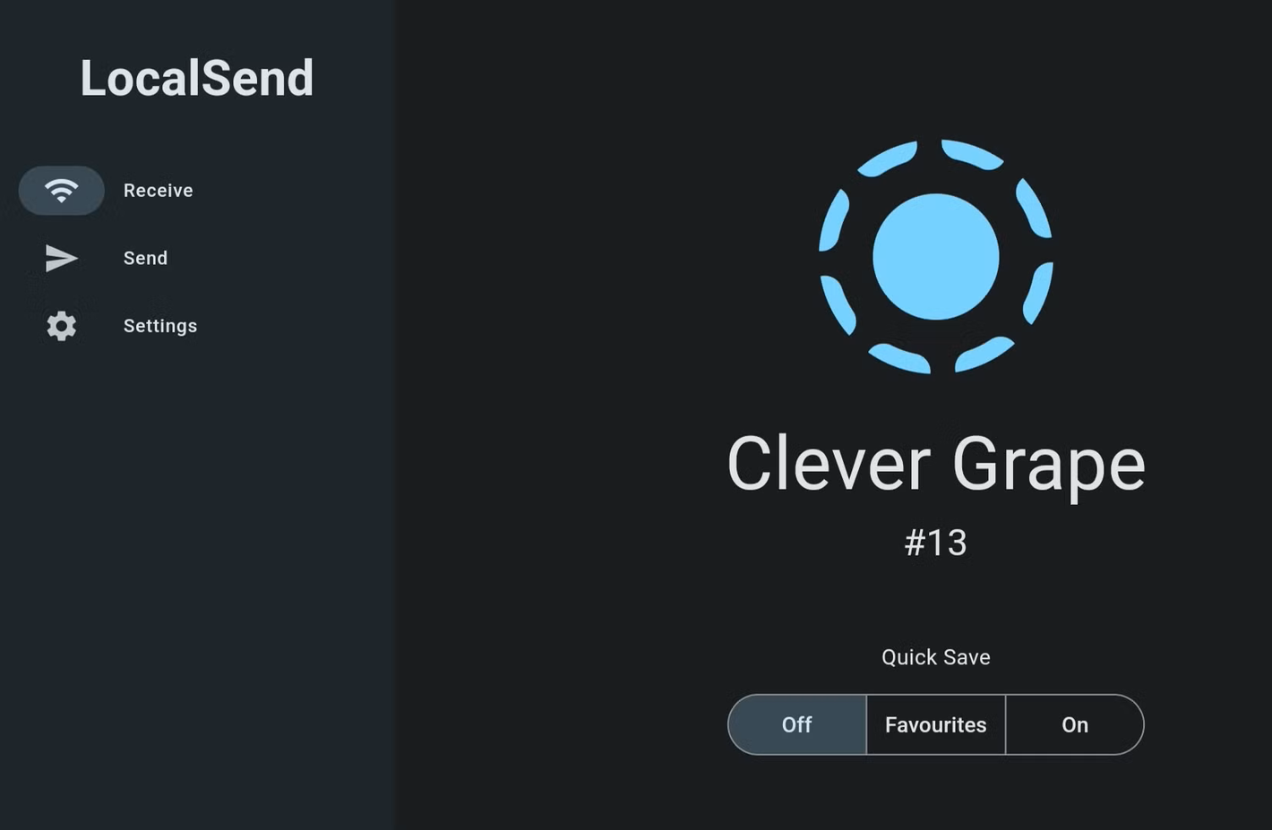 LocalSend app on TV