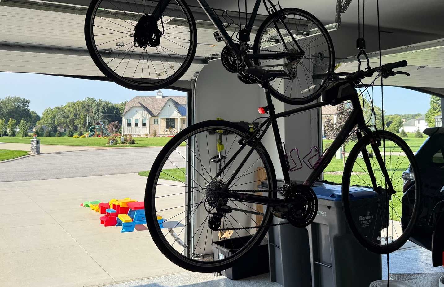 lowering bike from ceiling mount