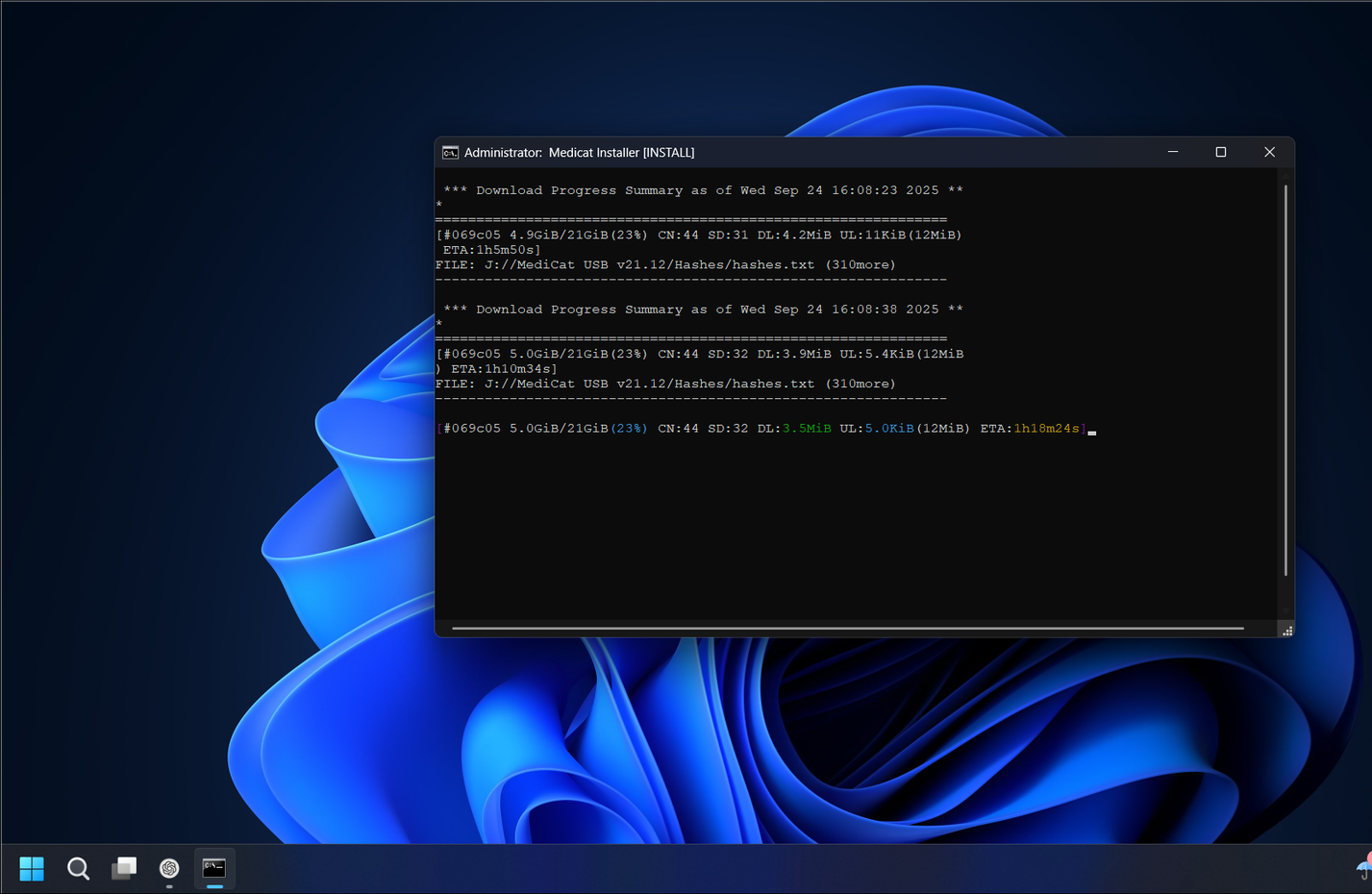 Medicat installer downloading file