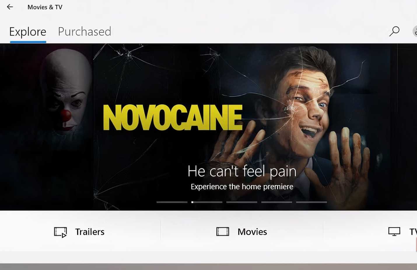 تطبيق الأفلام والبرامج التلفزيونية على نظام Windows.