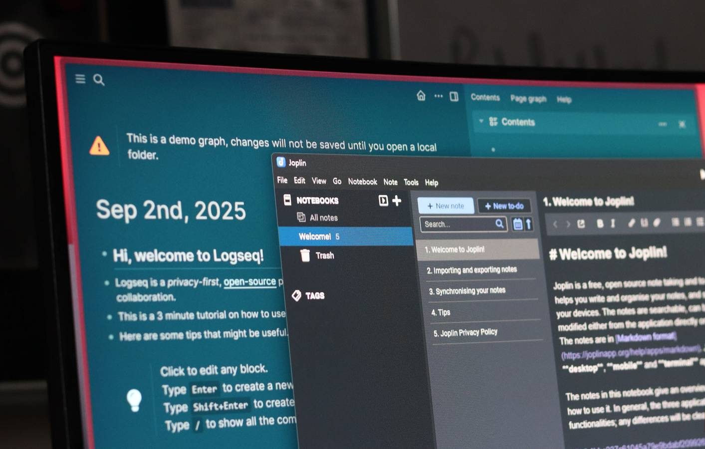 أفضل 5 تطبيقات لتدوين الملاحظات تعمل دون اتصال بالإنترنت وتتيح لك التحكم الكامل في مزامنة البيانات