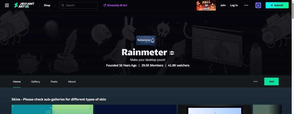 تصميمات Rainmeter على DeviantArt