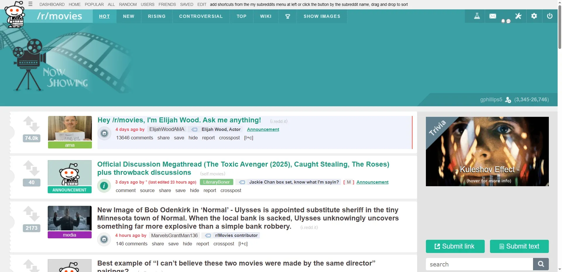 reddit movies subreddit with film discussions
