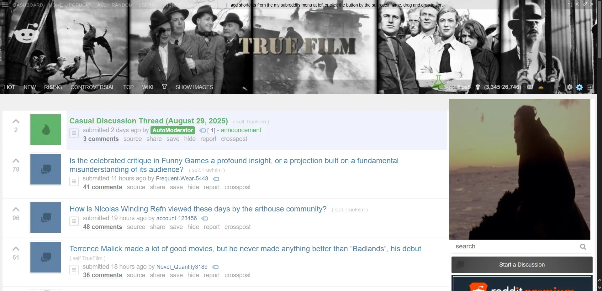 reddit true movies subreddit with film discussions