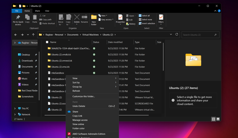 Windows 11 مع قائمة السياق القديمة