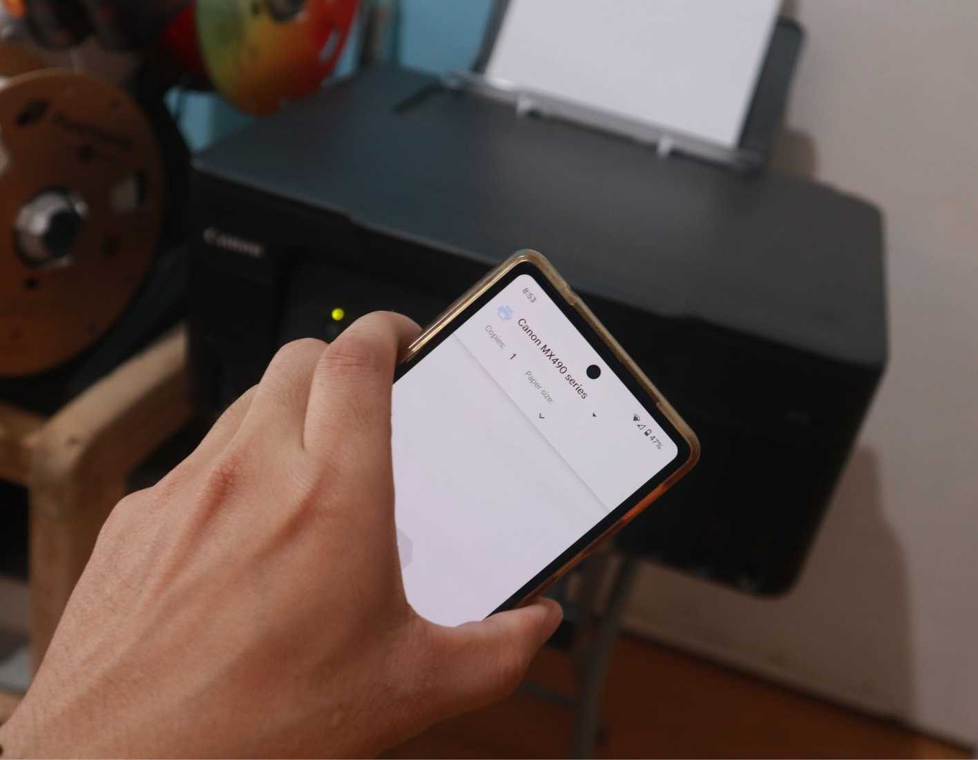 Smartphone connected printer using USB-C