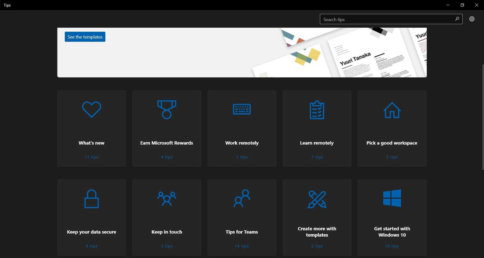 تطبيق نصائح Windows