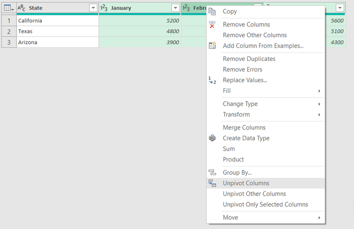 إلغاء تجميع الأعمدة في Excel