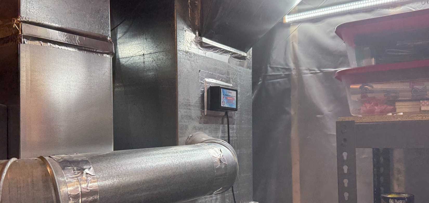 uv air purifier showing black power cord