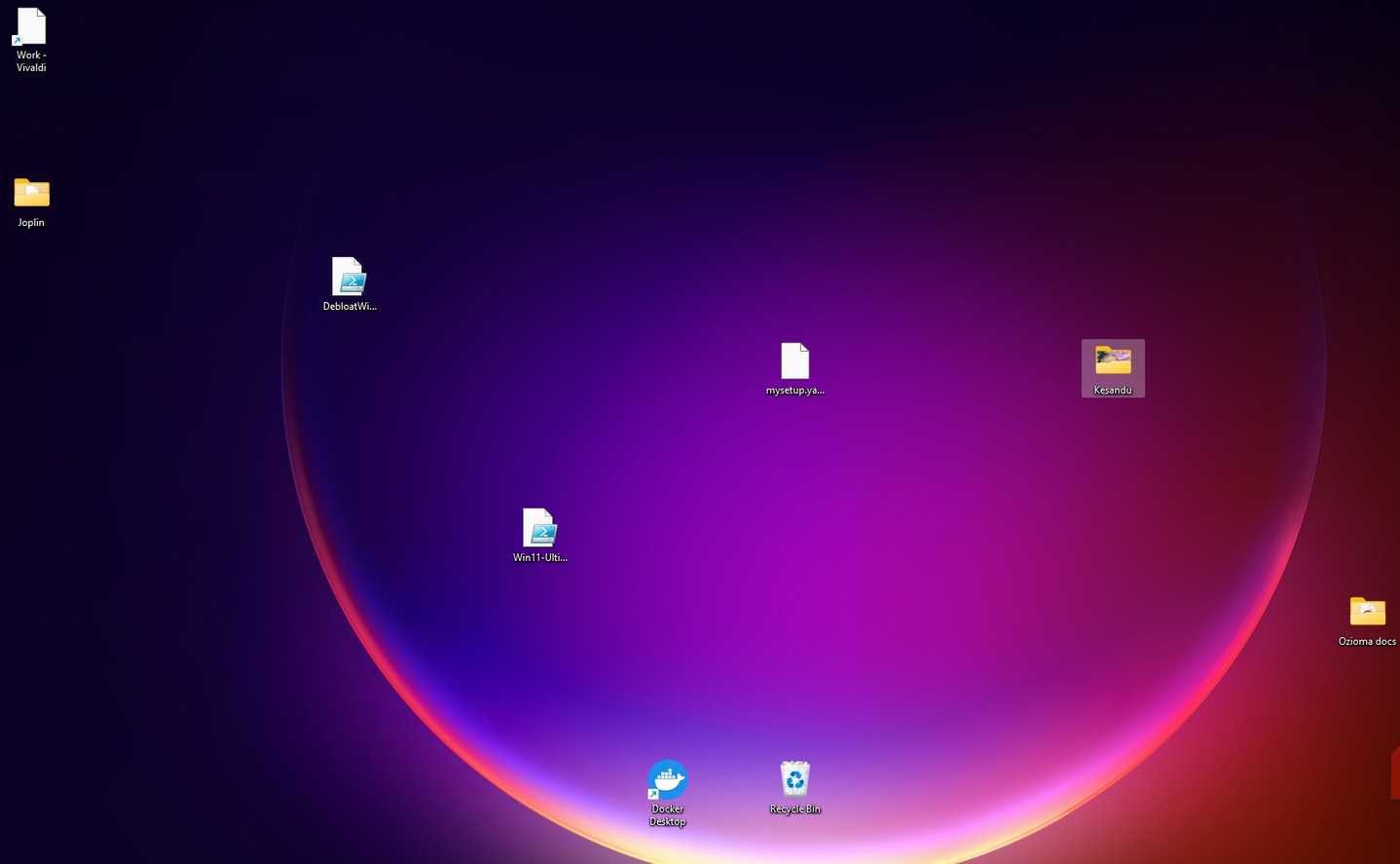 Windows desktop restored from OneDrive