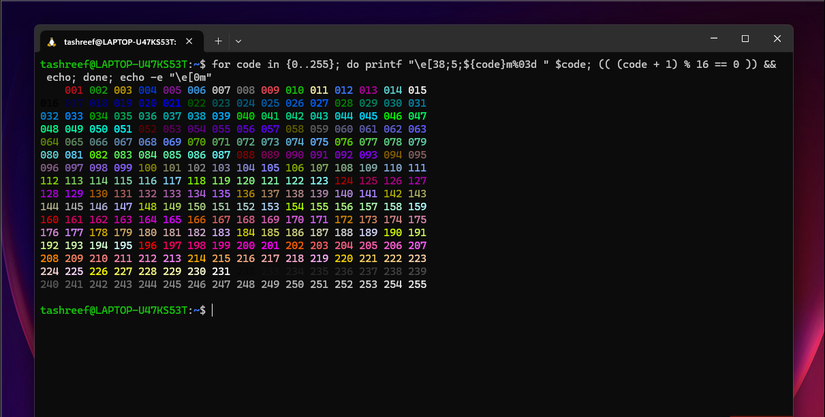 إعدادات أوامر Windows Terminal تعرض اختصارات لوحة المفاتيح لعمليات اللوحة والتبويب الشائعة