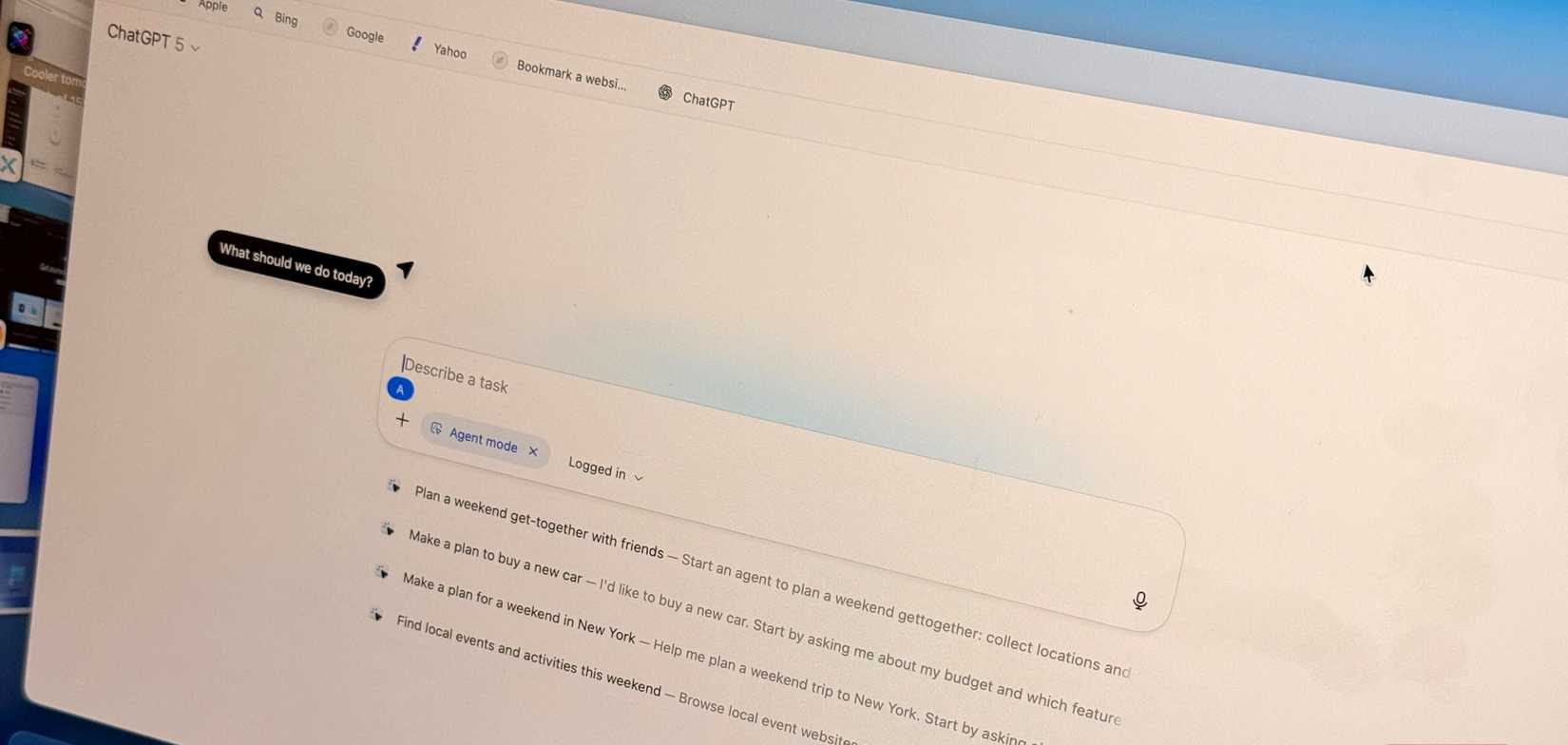 chatgpt atlas browser in use on macos.