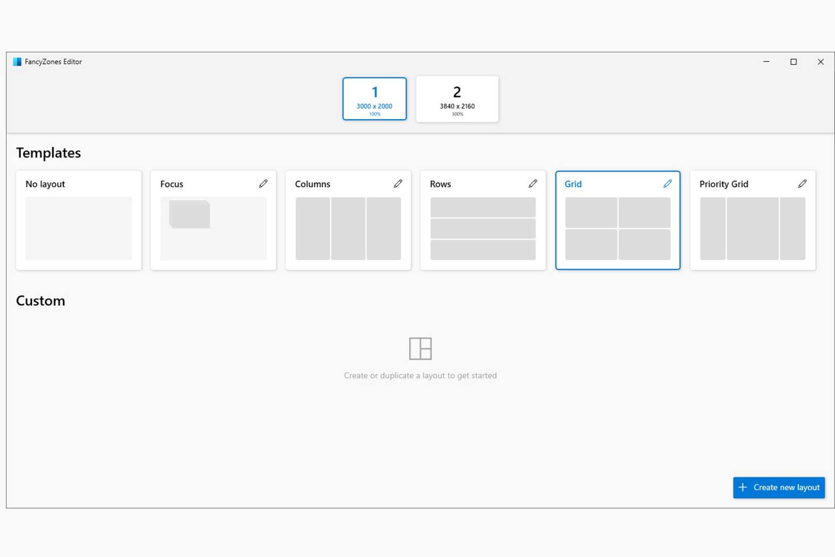 FancyZones Layout Editor