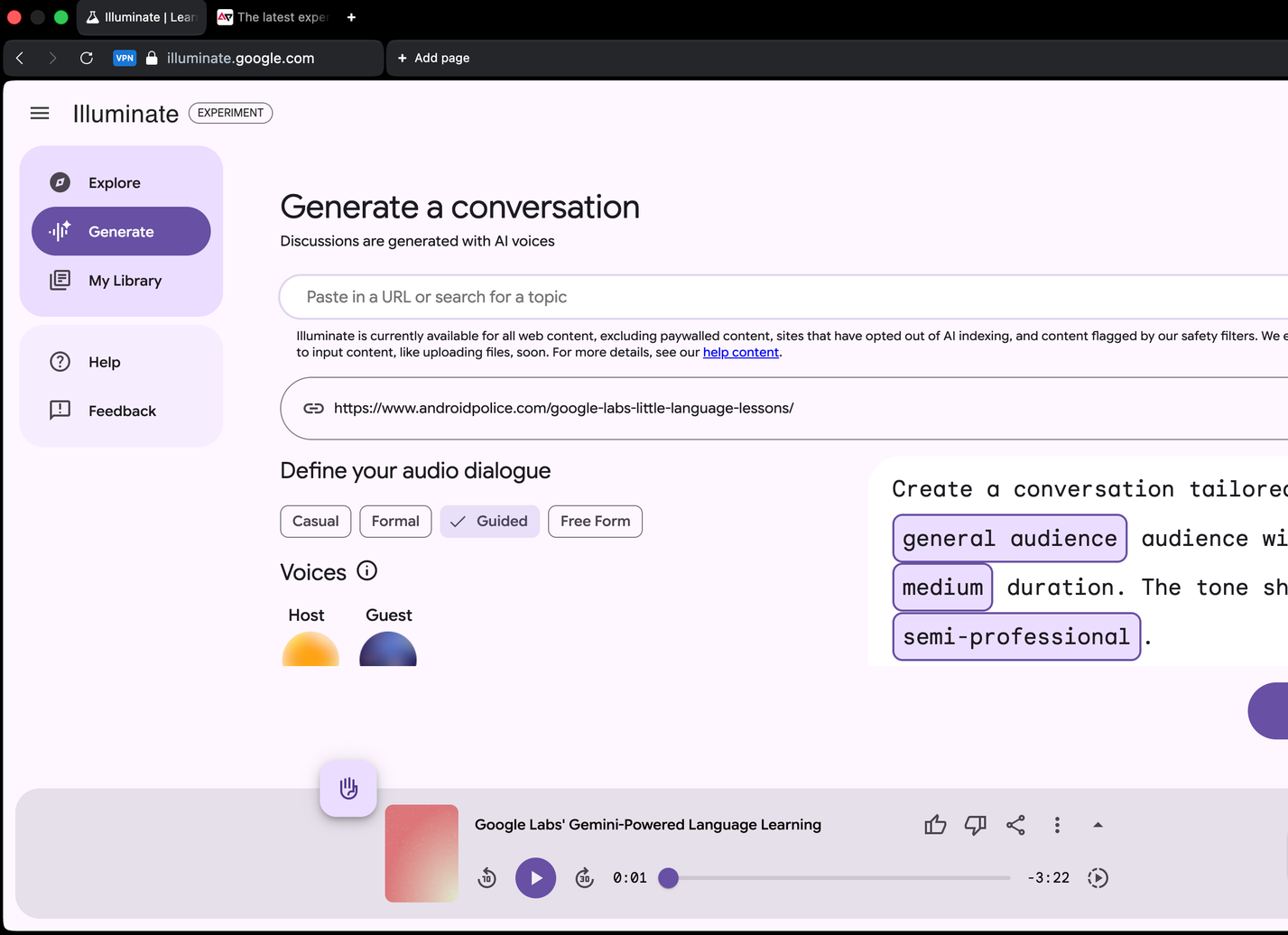 إنشاء عرض تقديمي في Google Little Labs