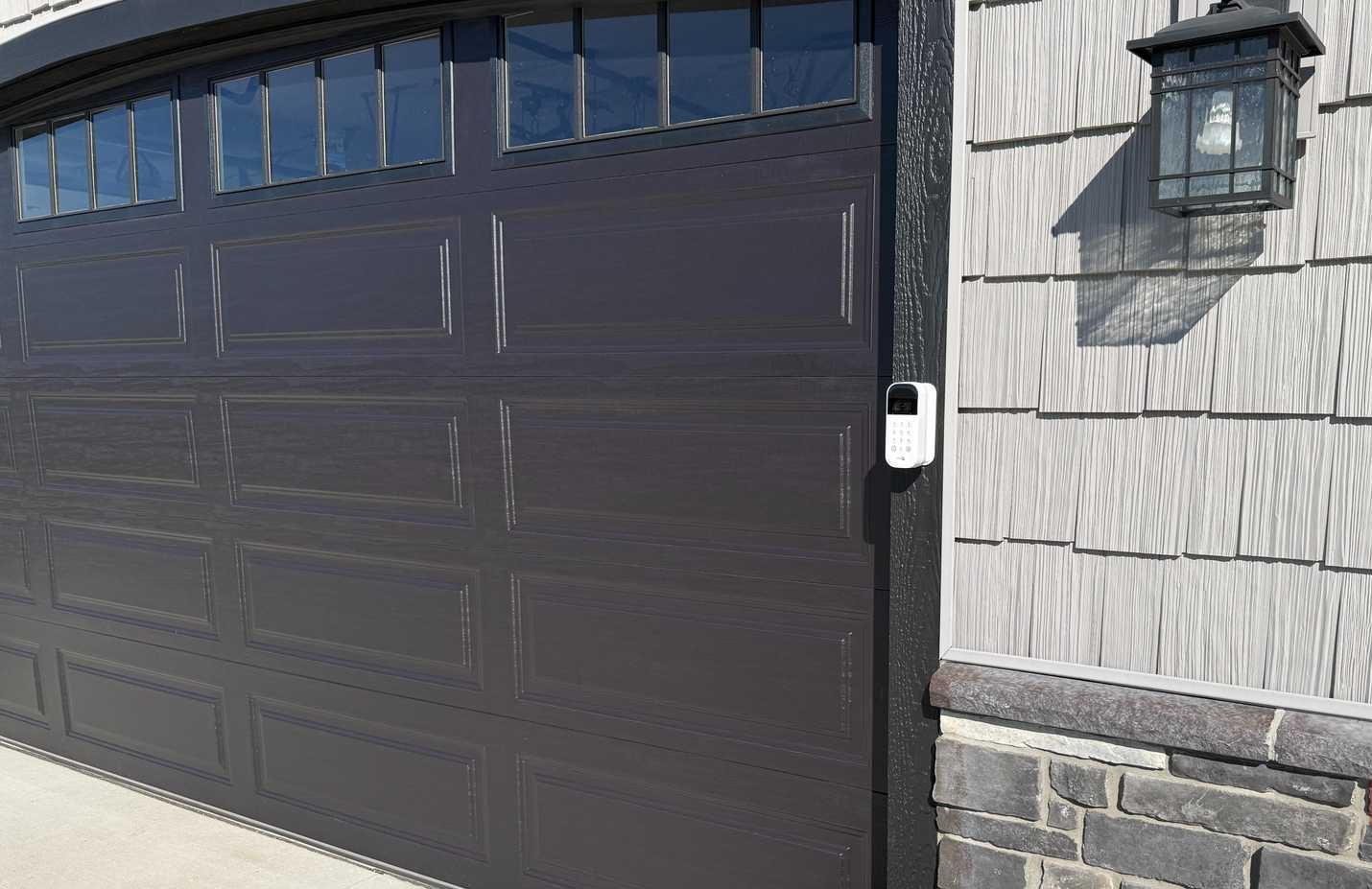 myq video keypad on garage angle