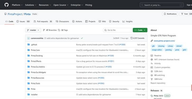 مستودع Pinta مفتوح المصدر