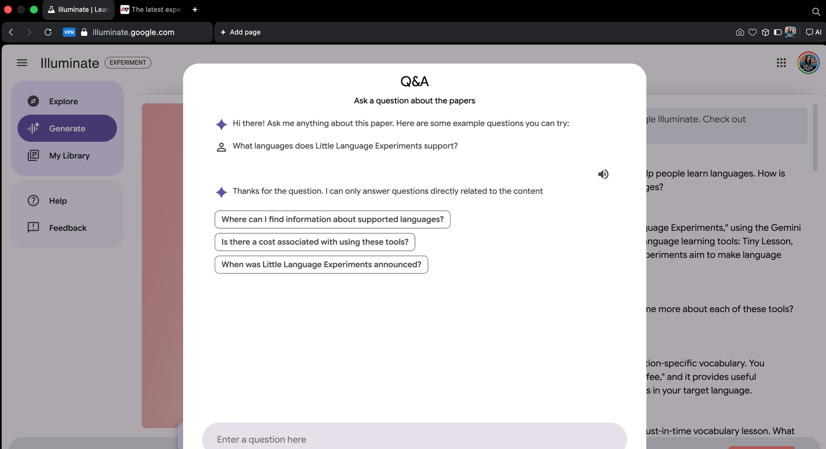 خيار الأسئلة والأجوبة يستجيب بخطأ