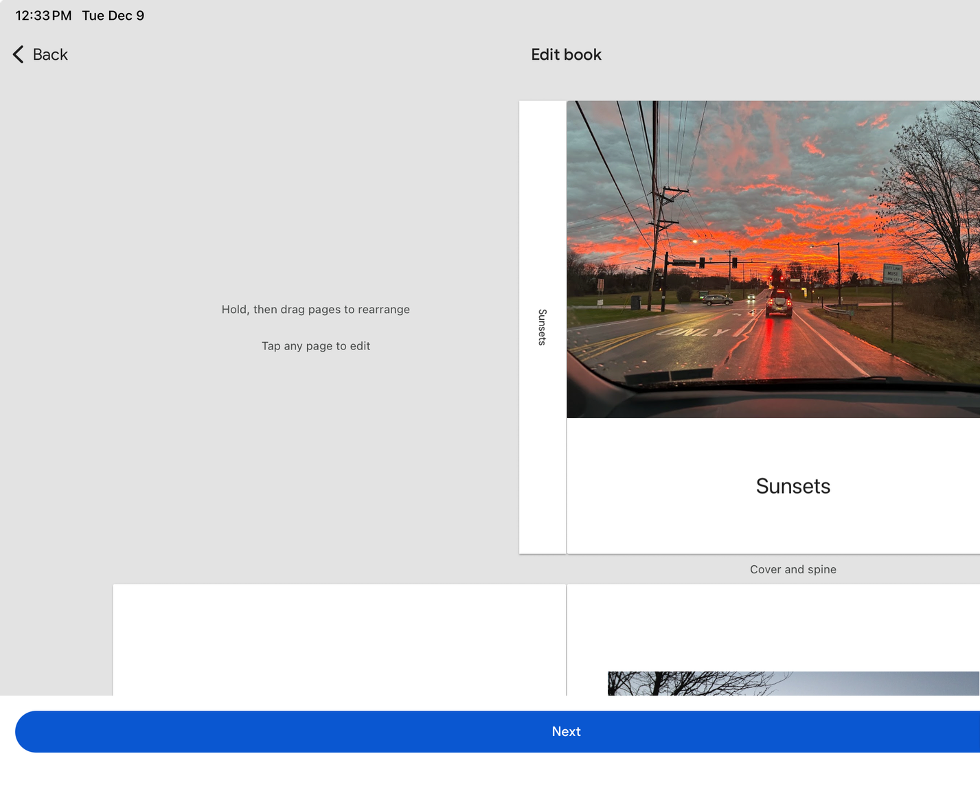Photo Book Editing in Google Photos on iOS