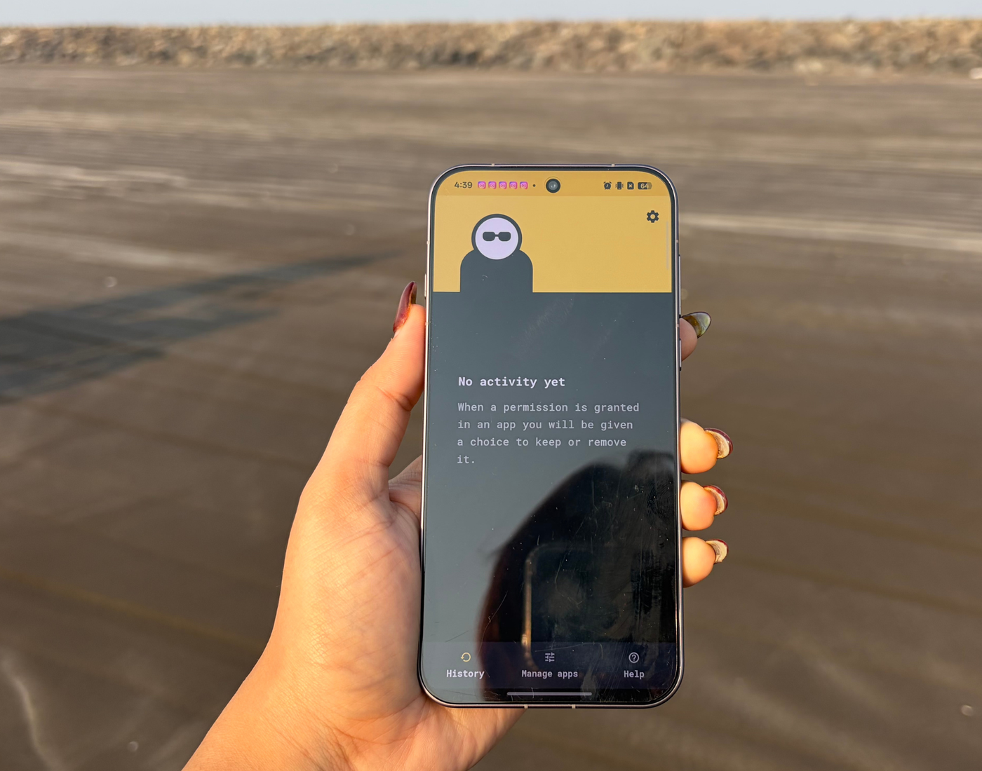Bouncer app activity on Android phone