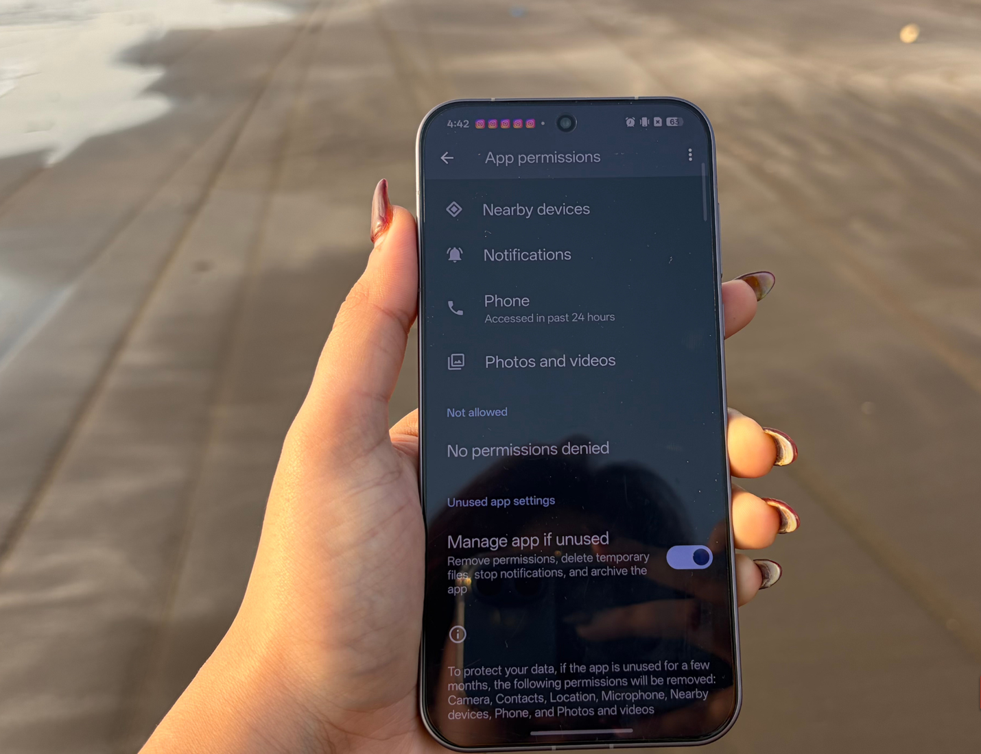 App permissions on Android phones