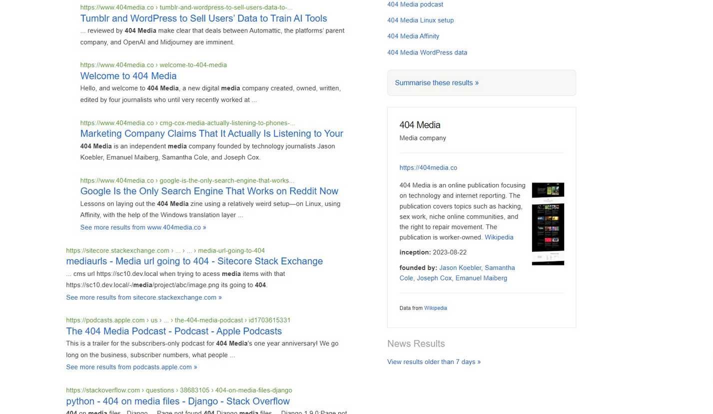 قائمة وسائط Mojeek 404-2.